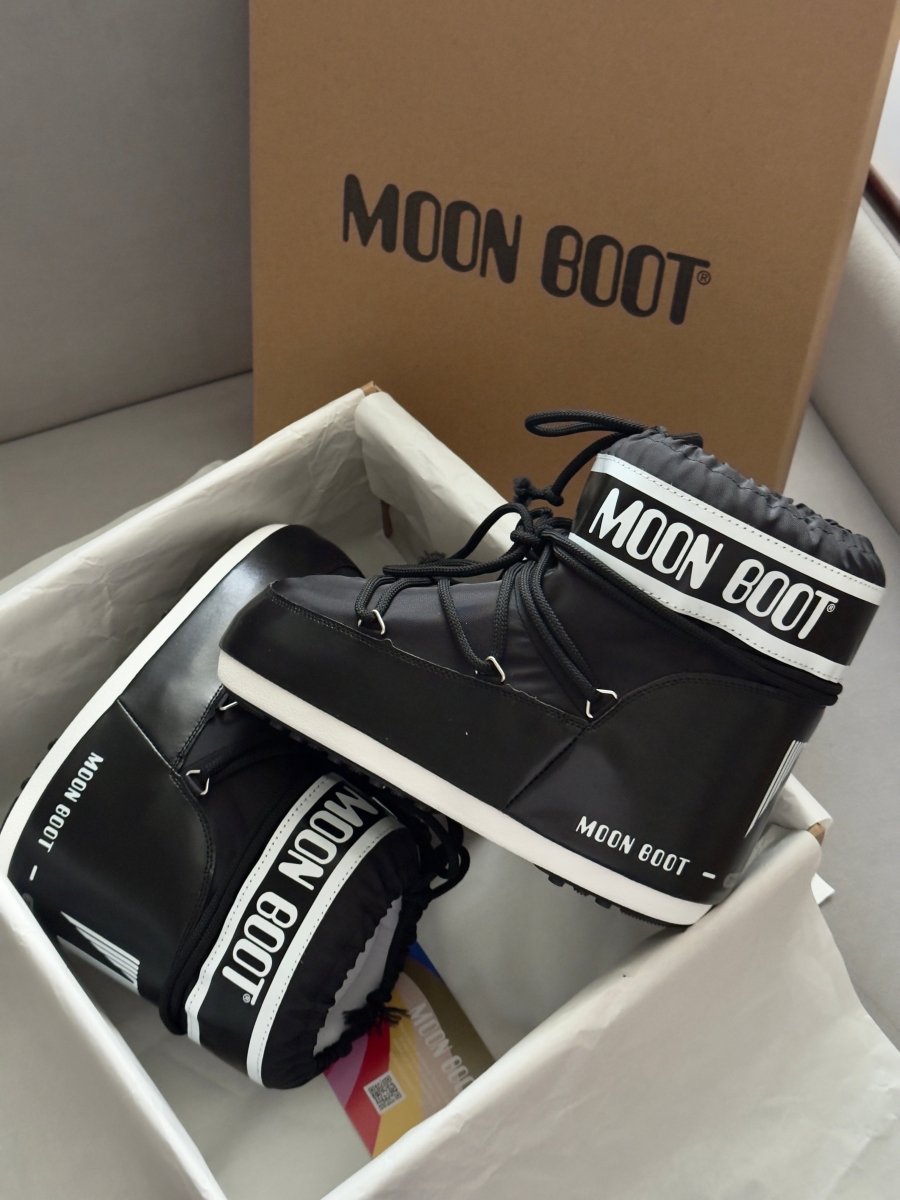 Moon Boot Icon Low Nylon Black - oceanhype - 