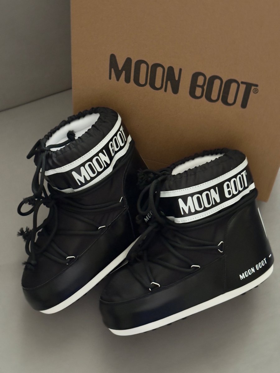 Moon Boot Icon Low Nylon Black - oceanhype - 