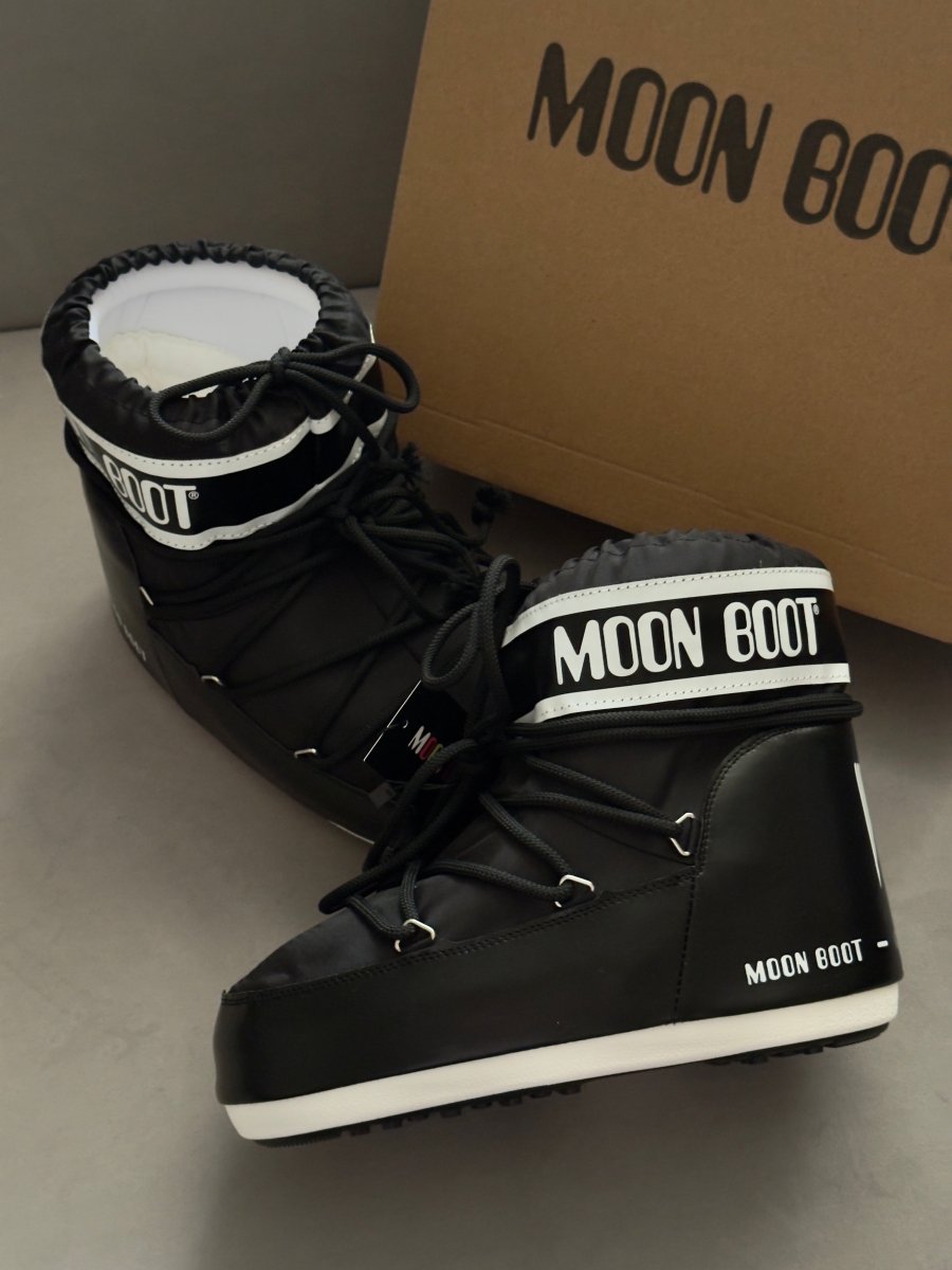Moon Boot Icon Low Nylon Black - oceanhype - 