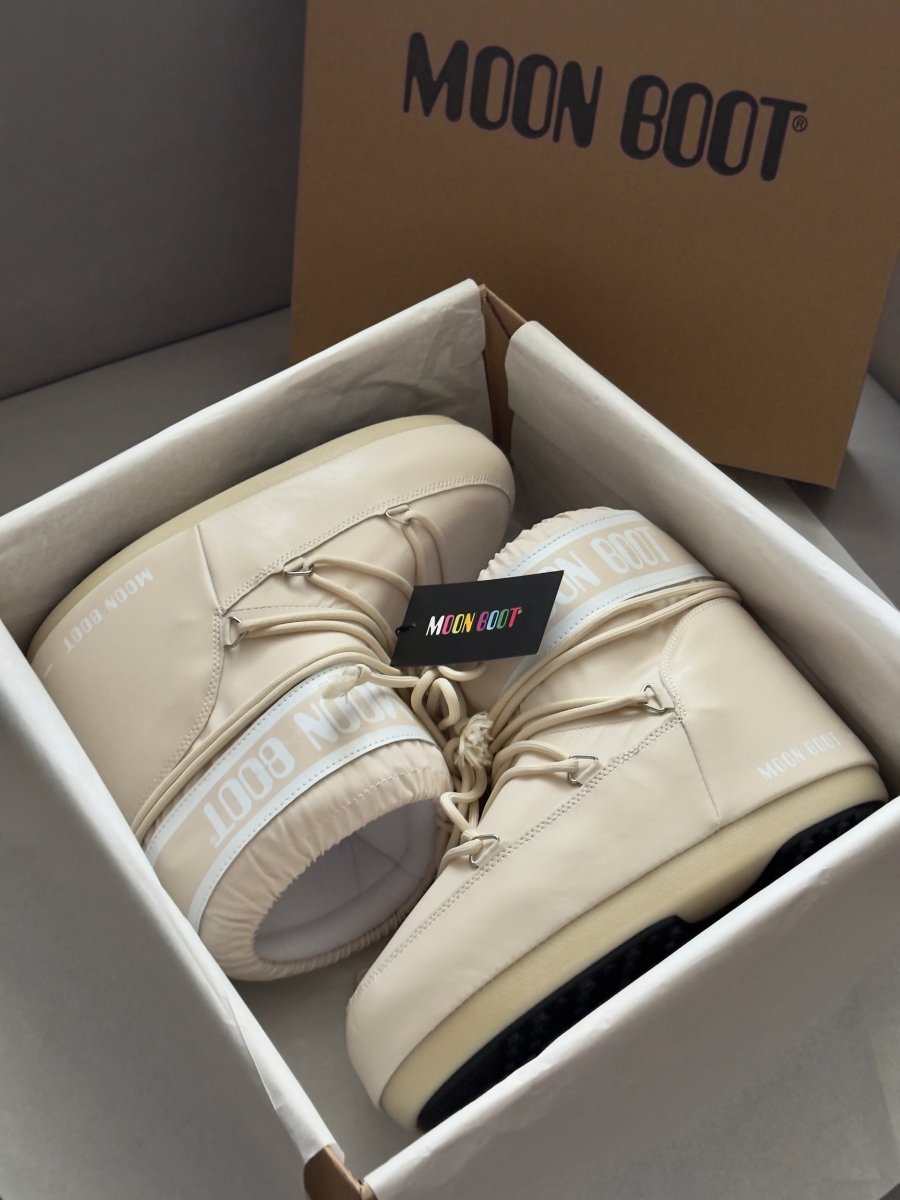 Moon Boot Icon Low Nylon Beige - oceanhype - 