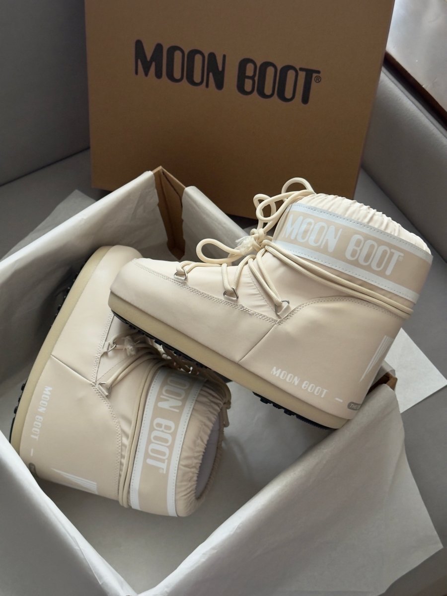 Moon Boot Icon Low Nylon Beige - oceanhype - 