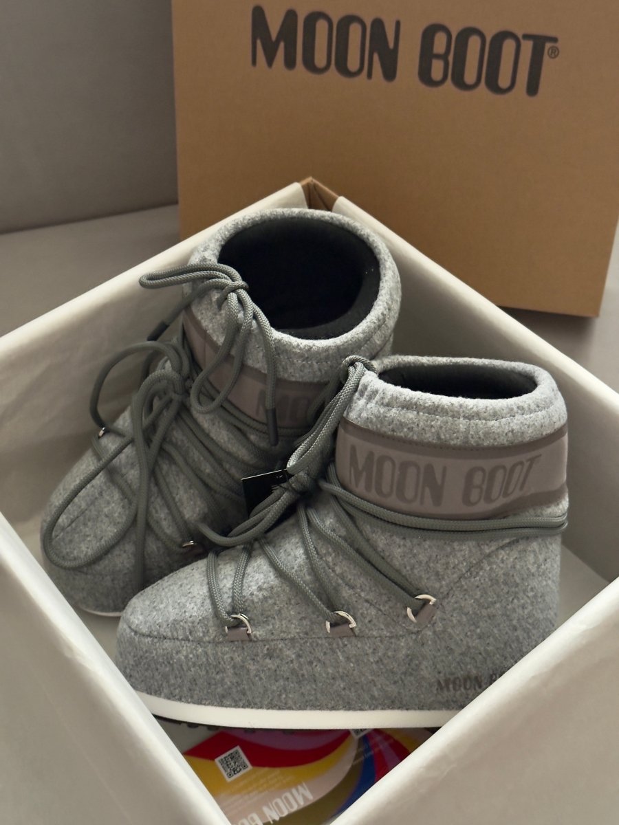 Moon Boot Icon Low Nylon Grey - oceanhype - 