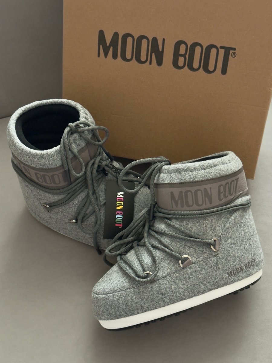 Moon Boot Icon Low Nylon Grey - oceanhype - 