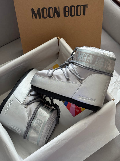 Moon Boot Icon Low Nylon Silver
