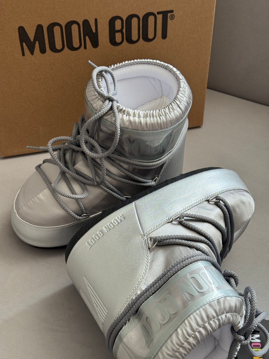 Moon Boot Icon Low Nylon Silver - oceanhype - 