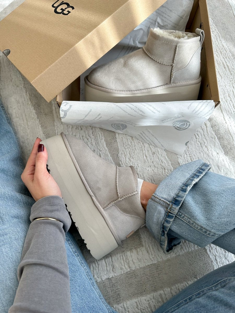 UGG Ultra Mini Platform Light Grey - oceanhype - 