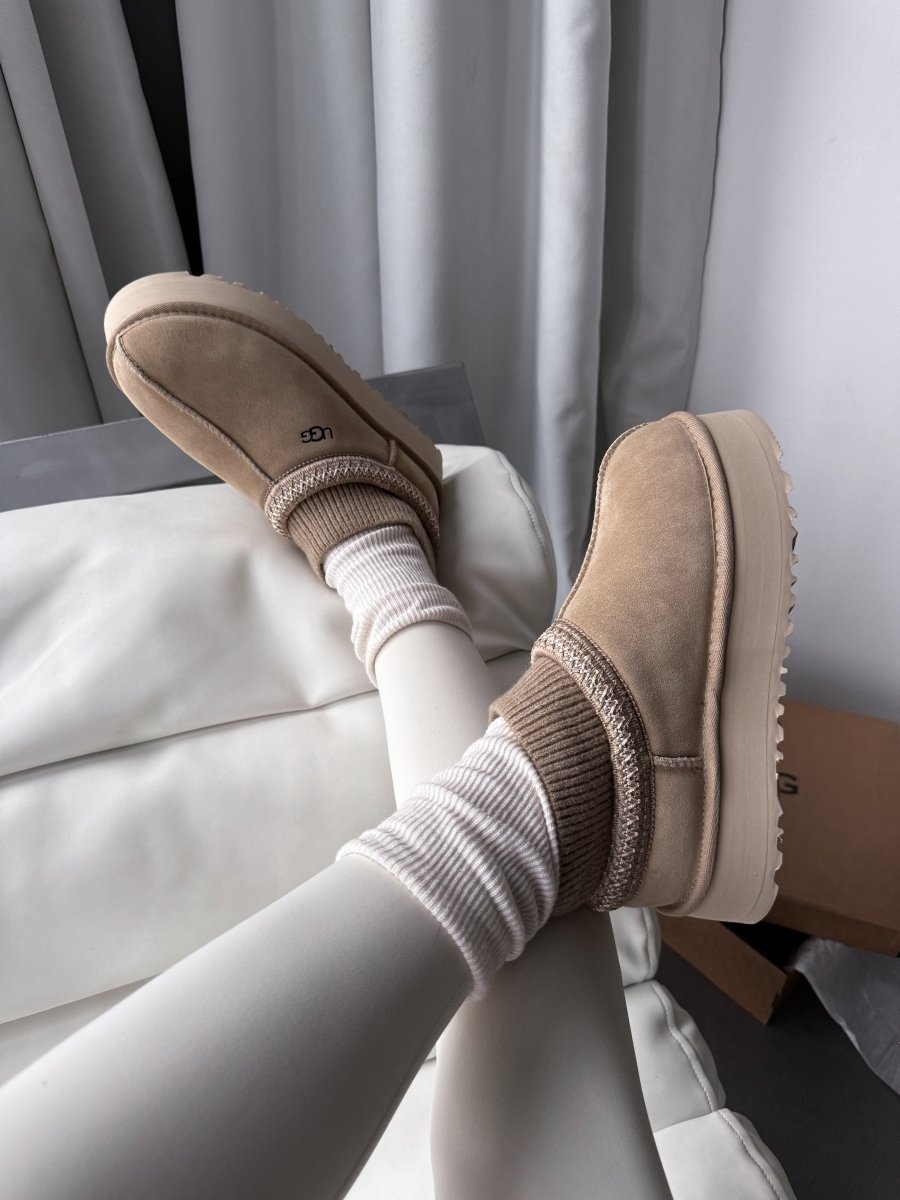 UGG Tasman Platform Sock Beige - oceanhype - 
