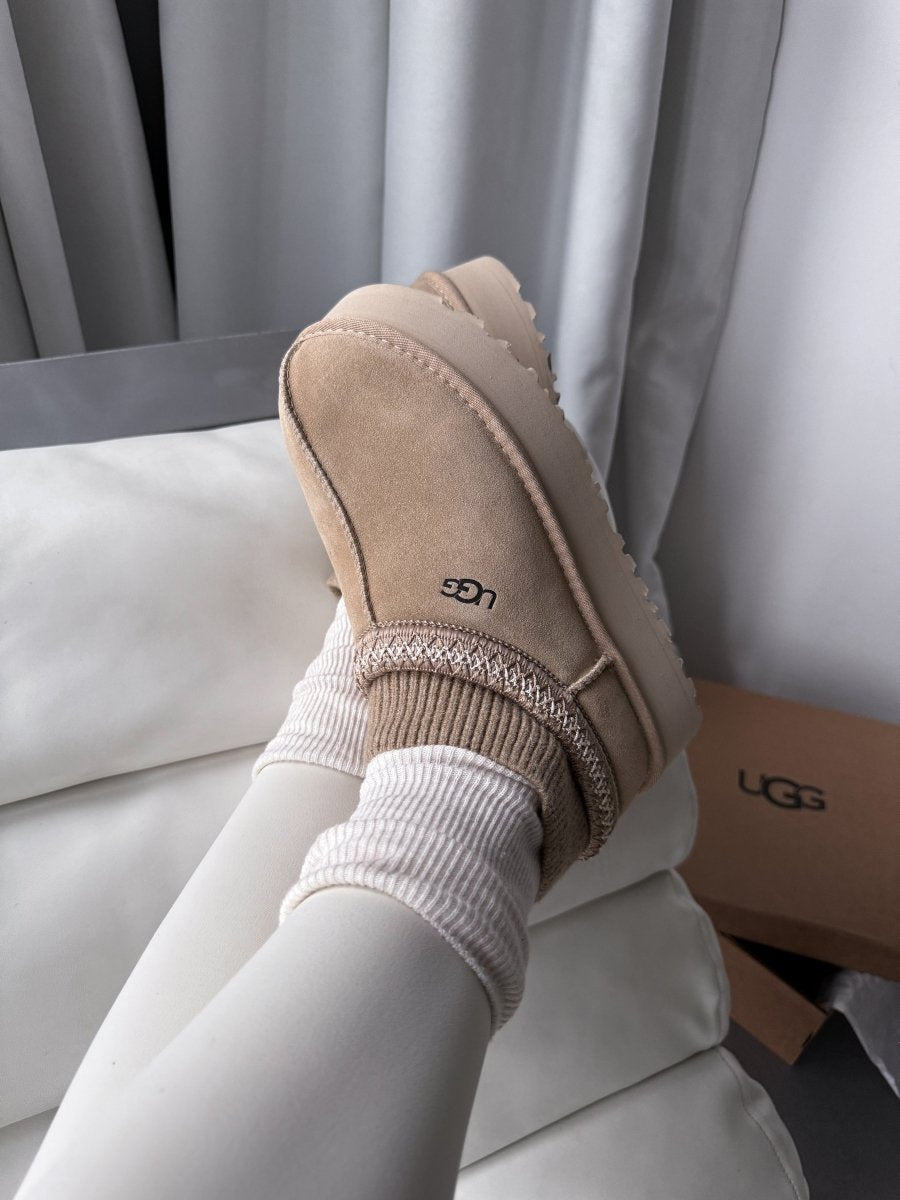 UGG Tasman Platform Sock Beige - oceanhype - 