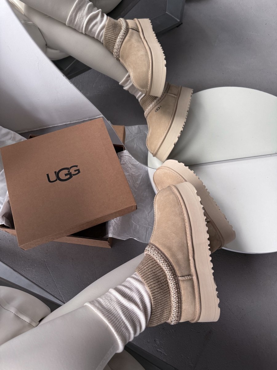 UGG Tasman Platform Sock Beige - oceanhype - 