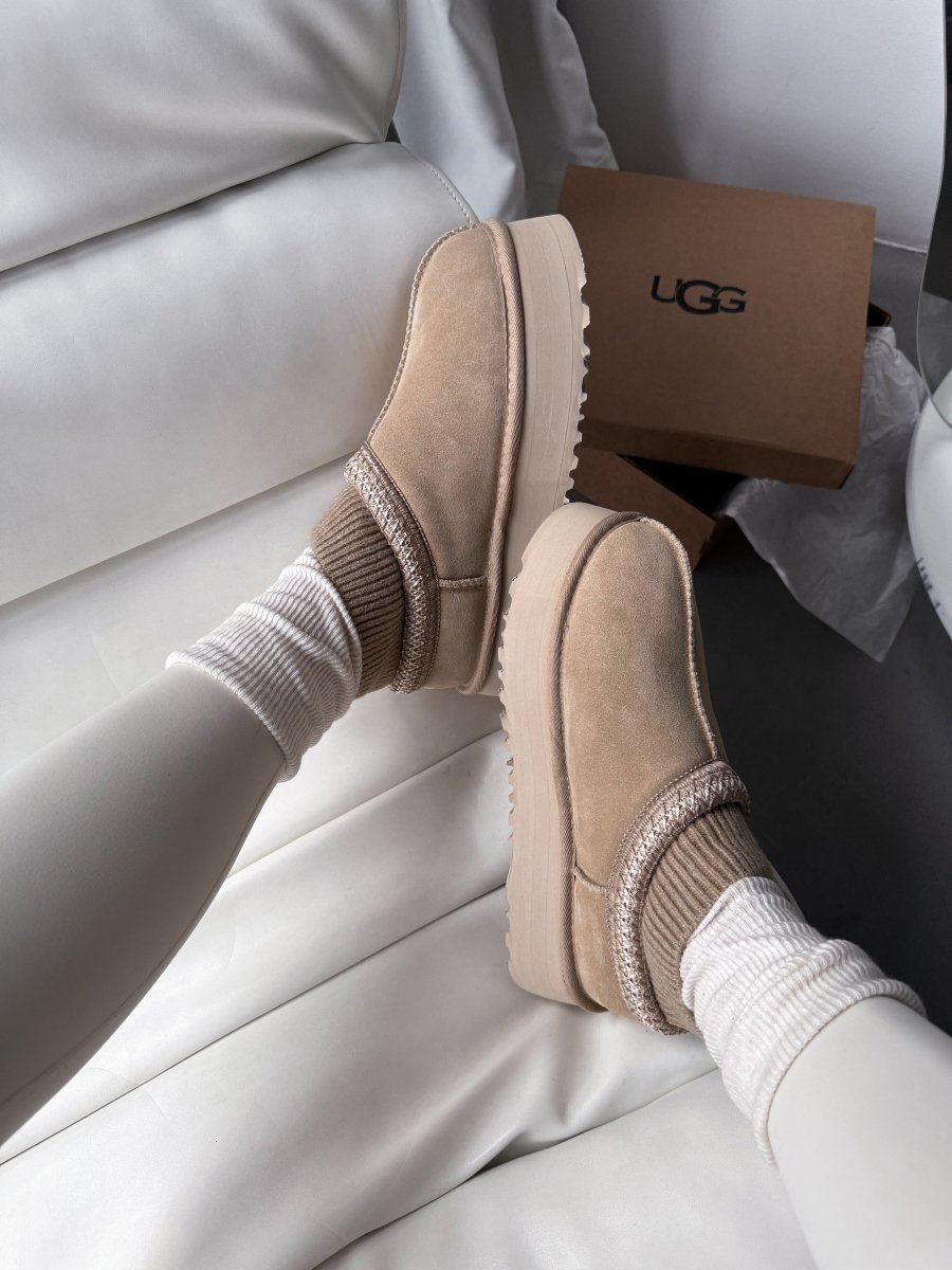 UGG Tasman Platform Sock Beige - oceanhype - 