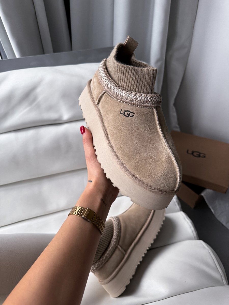 UGG Tasman Platform Sock Beige - oceanhype - 