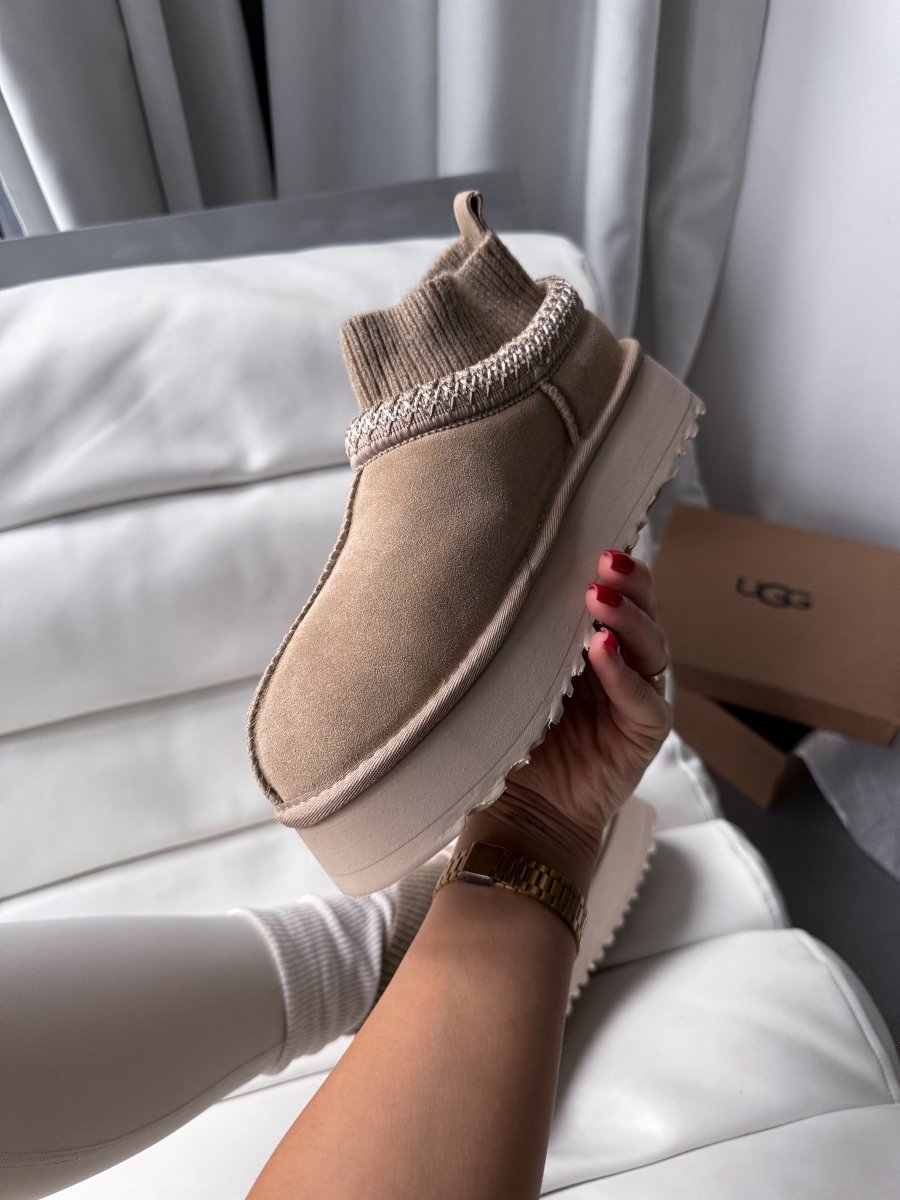 UGG Tasman Platform Sock Beige - oceanhype - 