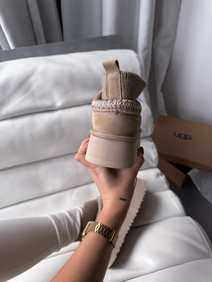 UGG Tasman Platform Sock Beige - oceanhype - 