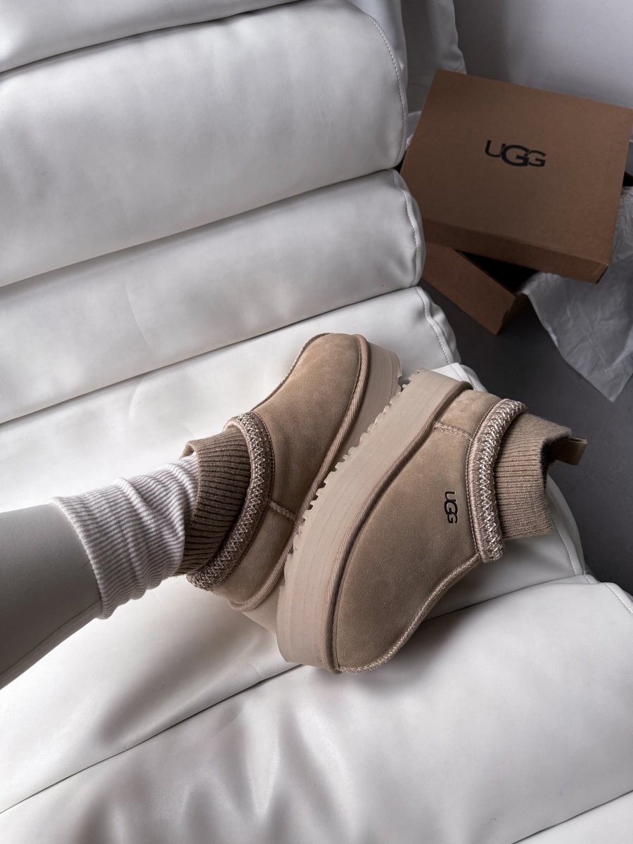 UGG Tasman Platform Sock Beige - oceanhype - 