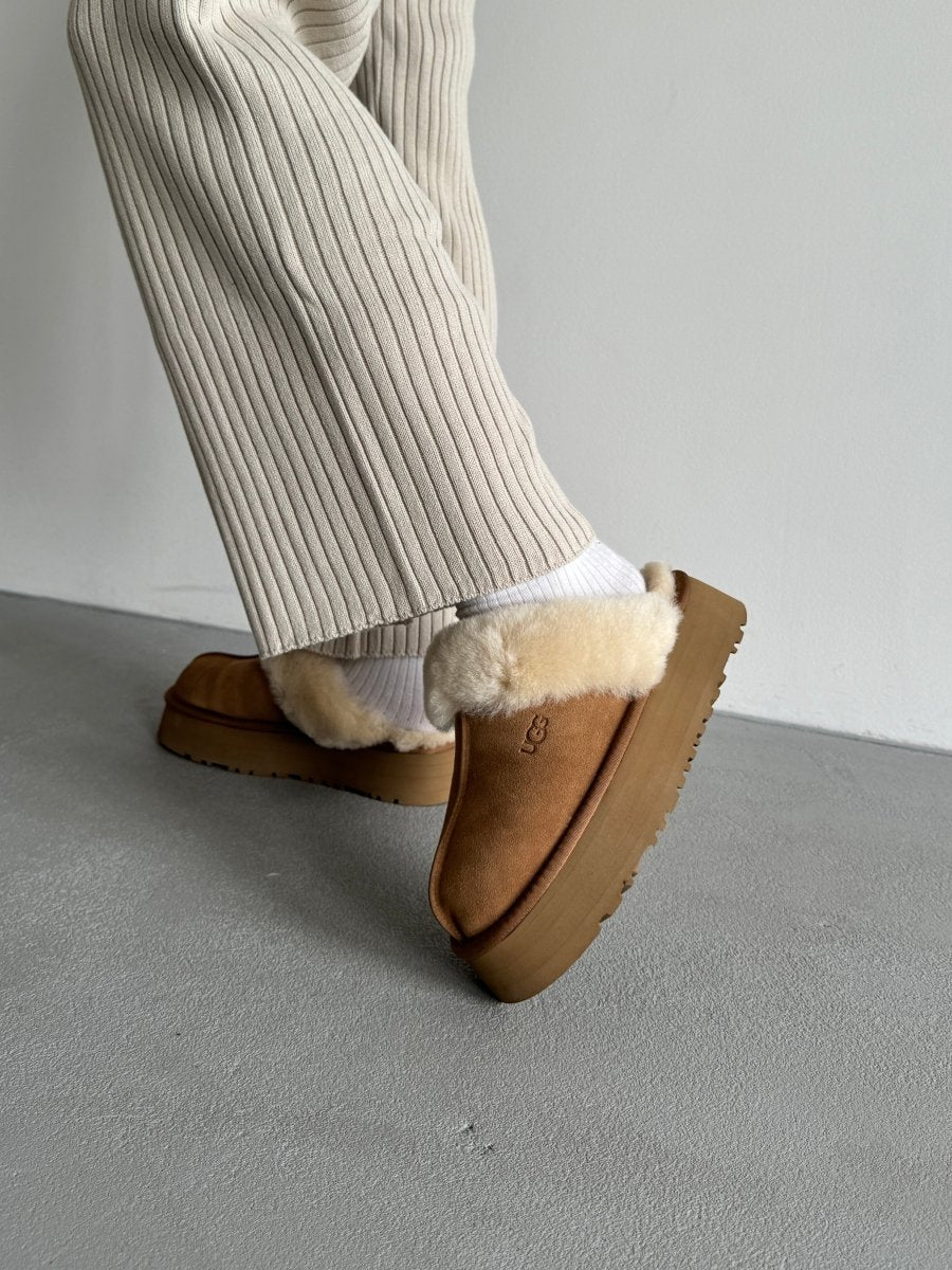 UGG Disquette Platform Slippers Chestnut - oceanhype - 
