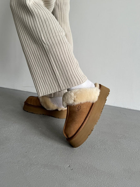 UGG Disquette Platform Slippers Chestnut - oceanhype - 