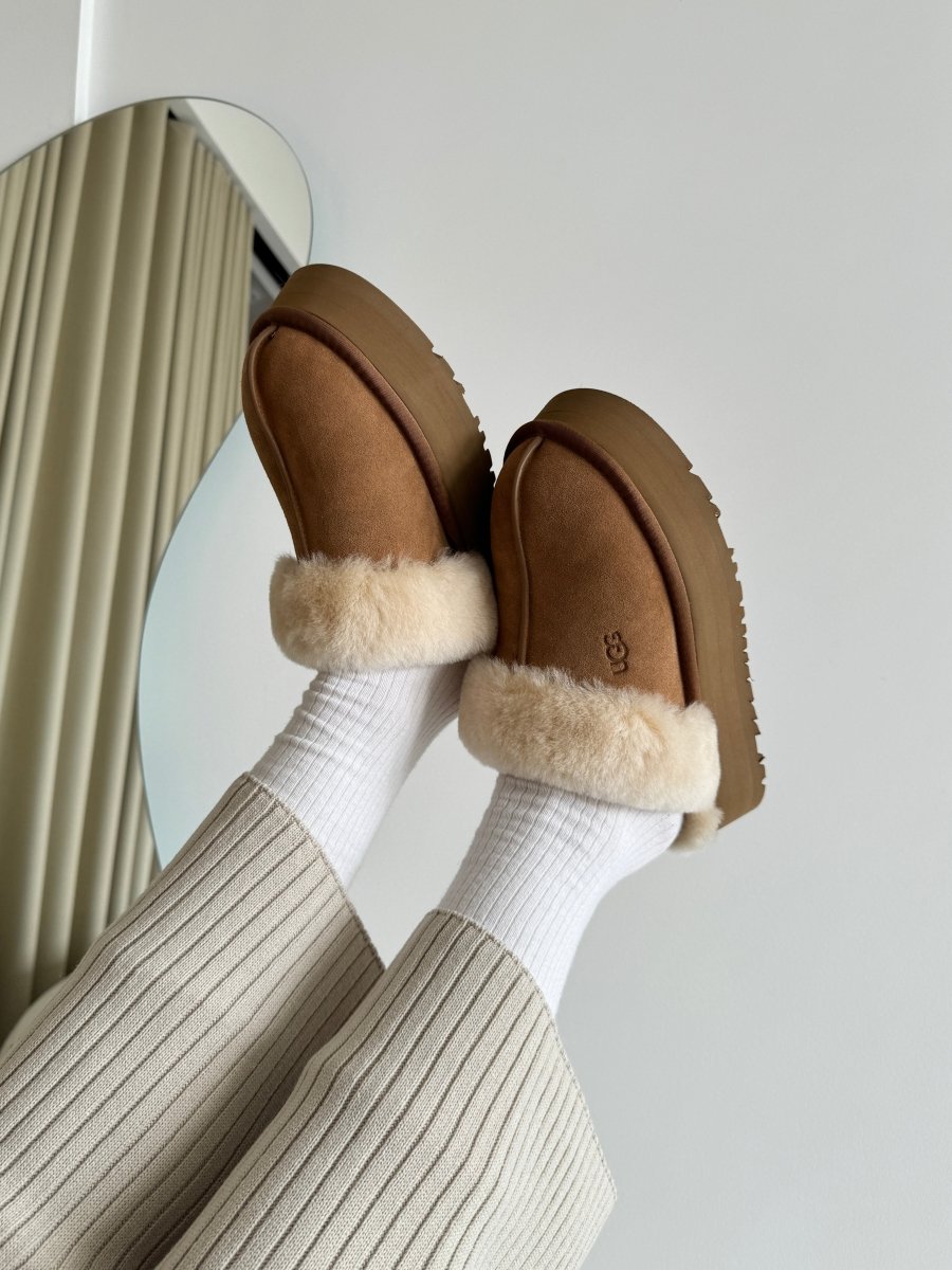 UGG Disquette Platform Slippers Chestnut - oceanhype - 
