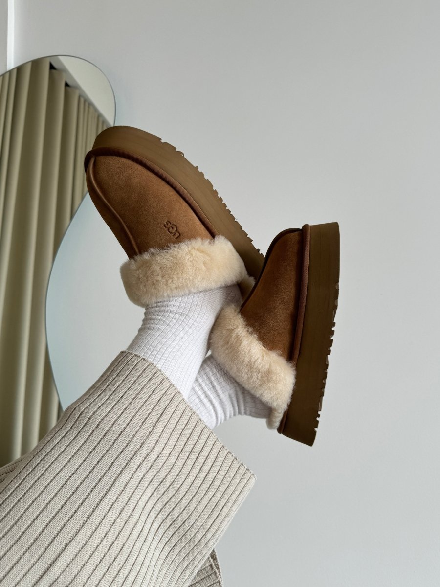 UGG Disquette Platform Slippers Chestnut - oceanhype - 