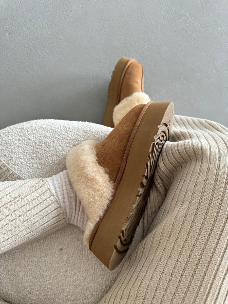 UGG Disquette Platform Slippers Chestnut - oceanhype - 