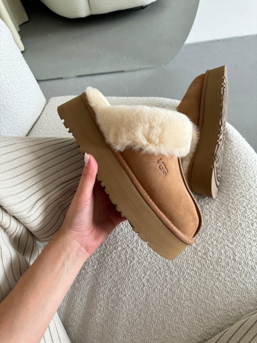 UGG Disquette Platform Slippers Chestnut - oceanhype - 