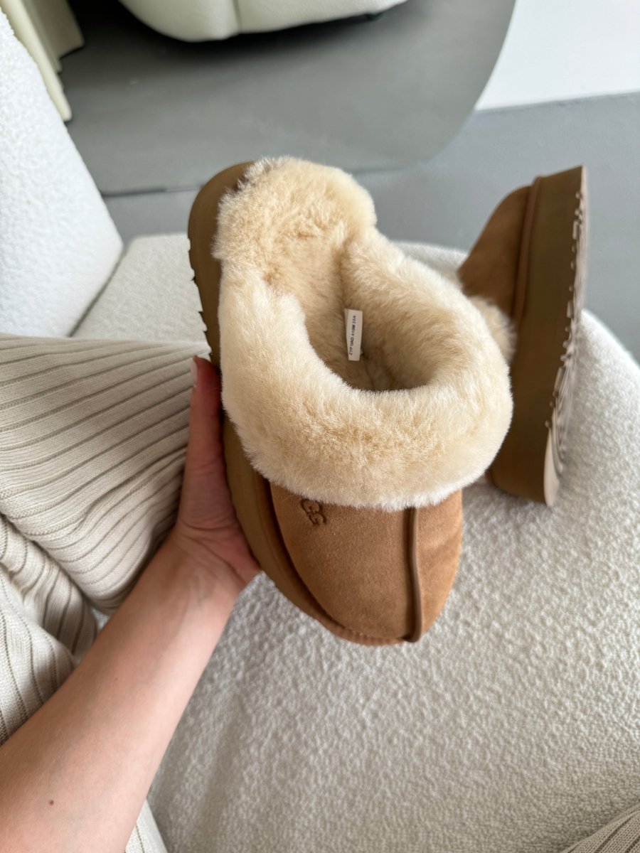 UGG Disquette Platform Slippers Chestnut - oceanhype - 