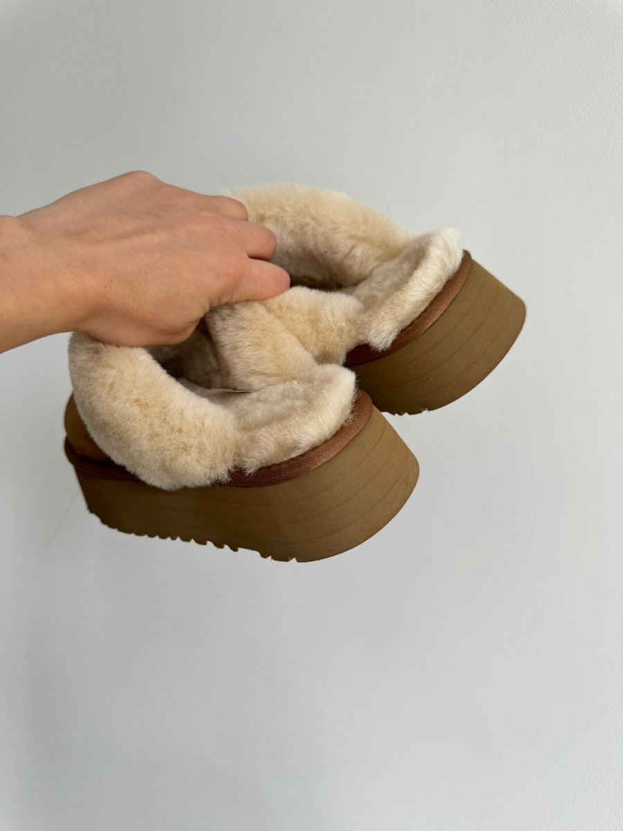 UGG Disquette Platform Slippers Chestnut - oceanhype - 