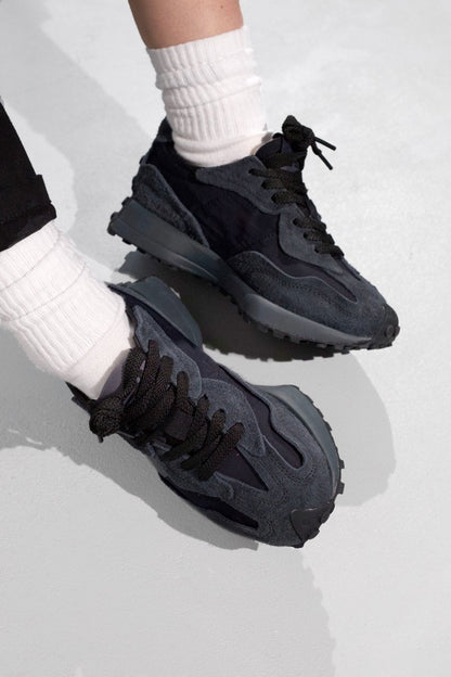 New Balance 327 Black Grey - oceanhype - 