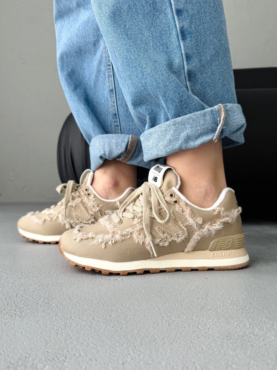 New Balance 574 x Miu Miu Denim Colonial Beige - oceanhype - 