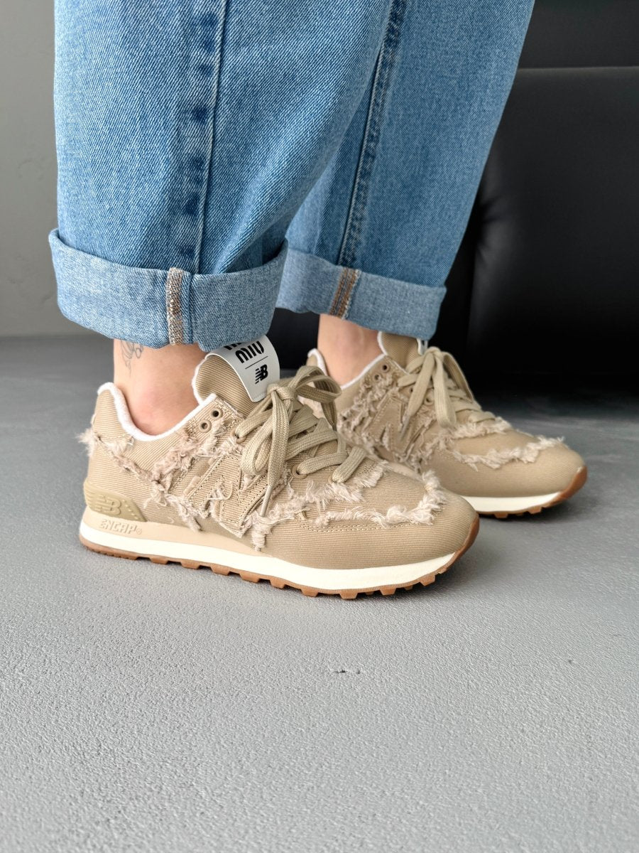 New Balance 574 x Miu Miu Denim Colonial Beige - oceanhype - 