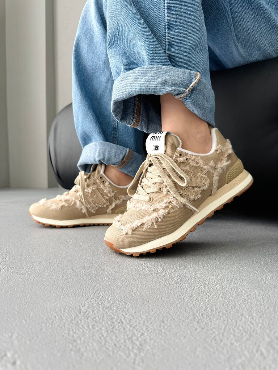 New Balance 574 x Miu Miu Denim Colonial Beige - oceanhype - 