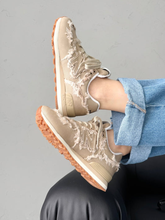 New Balance 574 x Miu Miu Denim Colonial Beige - oceanhype - 
