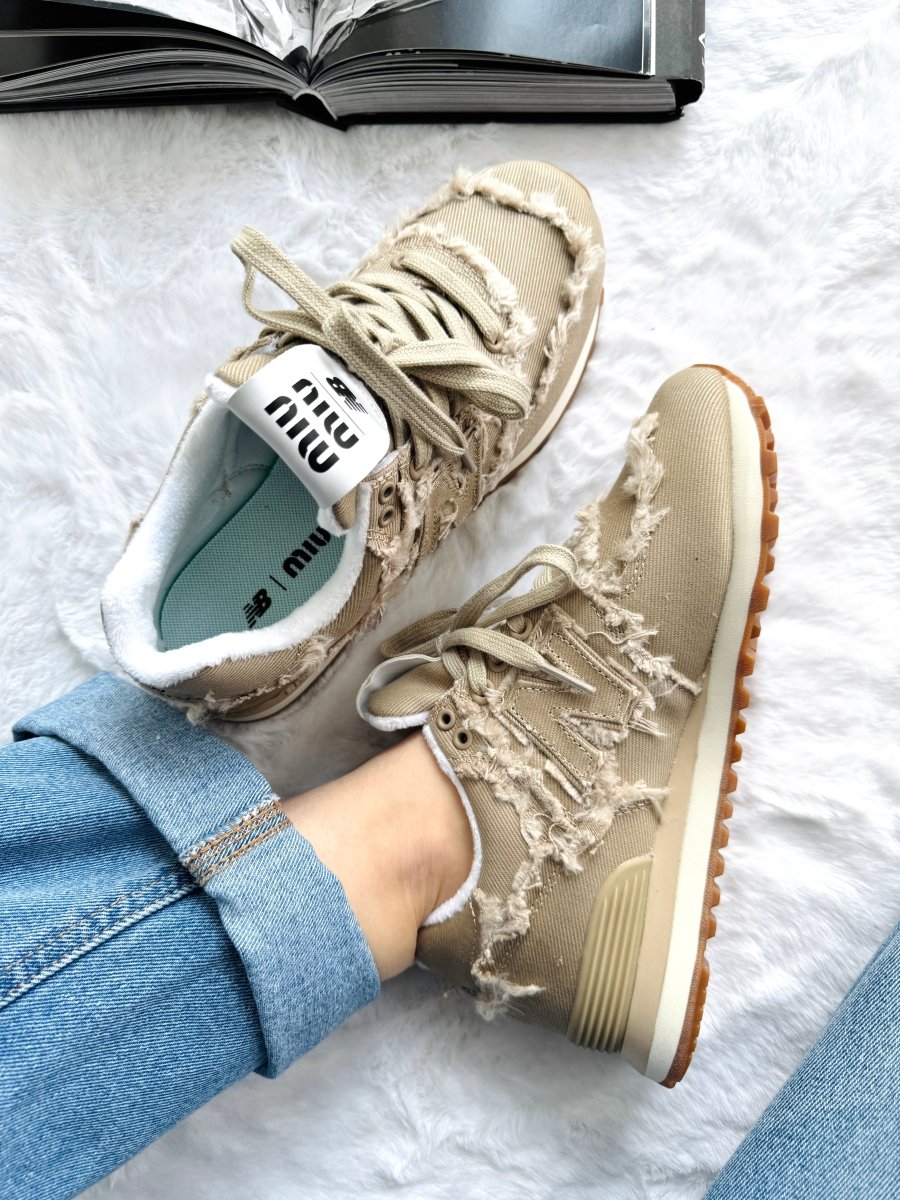 New Balance 574 x Miu Miu Denim Colonial Beige - oceanhype - 