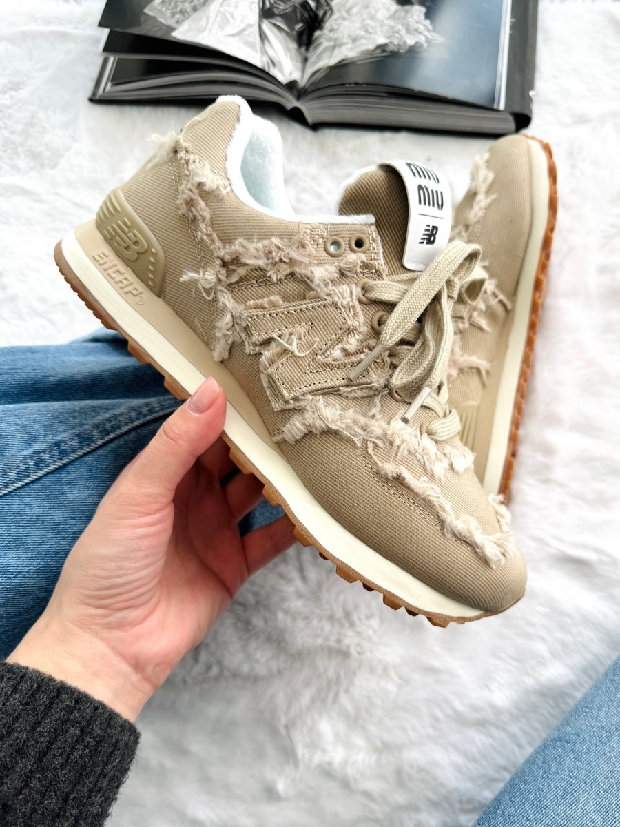 New Balance 574 x Miu Miu Denim Colonial Beige - oceanhype - 
