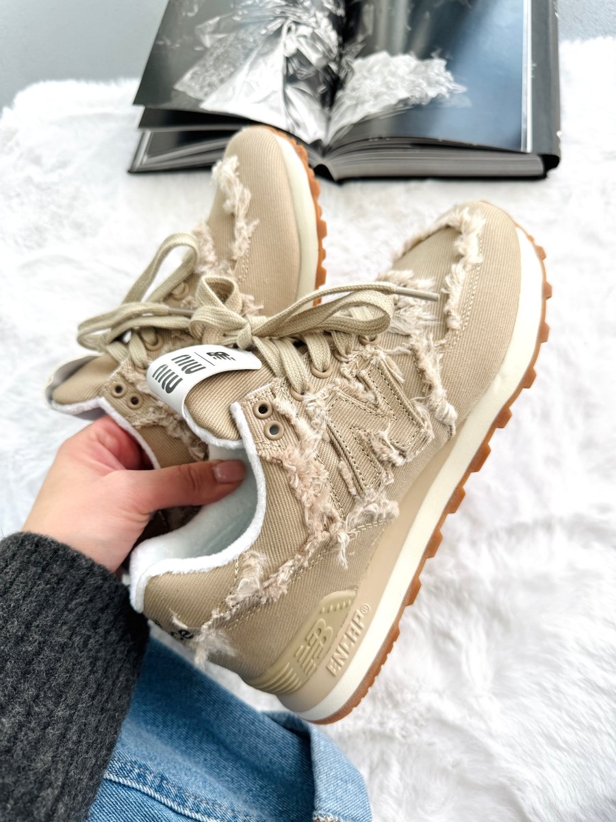 New Balance 574 x Miu Miu Denim Colonial Beige - oceanhype - 