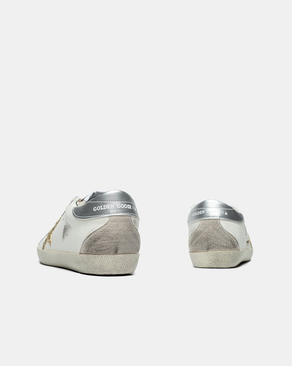 Golden Goose Super-Star Sneakers With Golden Glitter - oceanhype -