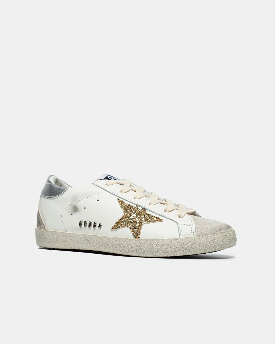 Golden Goose Super-Star Sneakers With Golden Glitter - oceanhype -