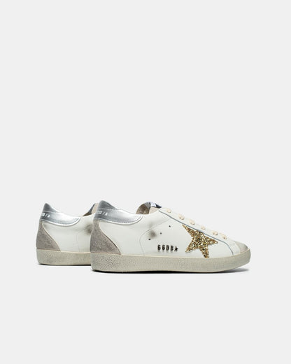 Golden Goose Super-Star Sneakers With Golden Glitter - oceanhype -