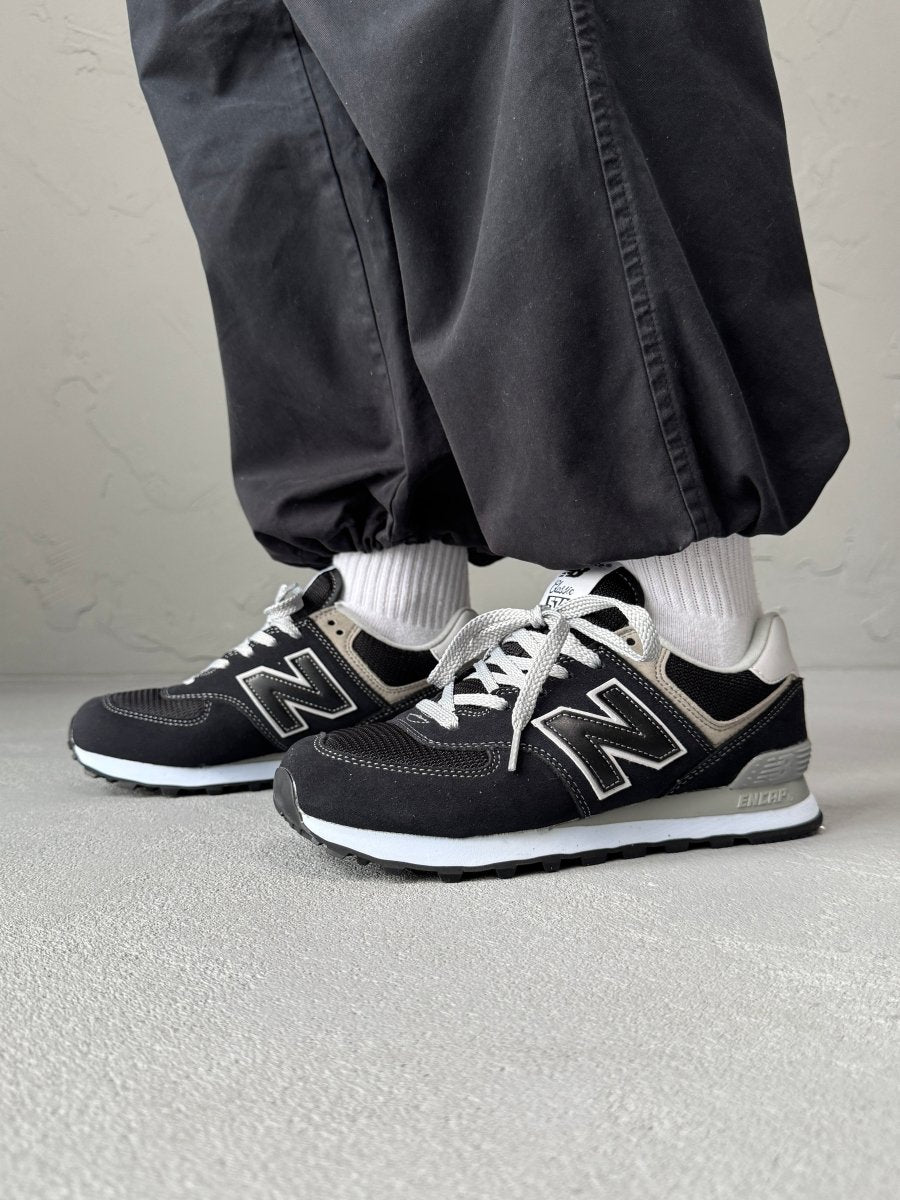 New Balance 574 Black White Grey - oceanhype - 