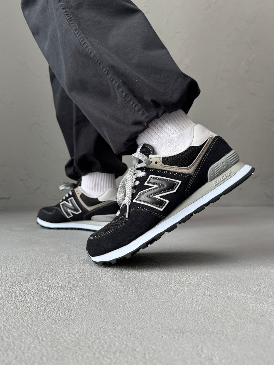New Balance 574 Black White Grey - oceanhype - 