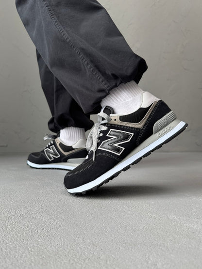 New Balance 574 Black White Grey - oceanhype - 
