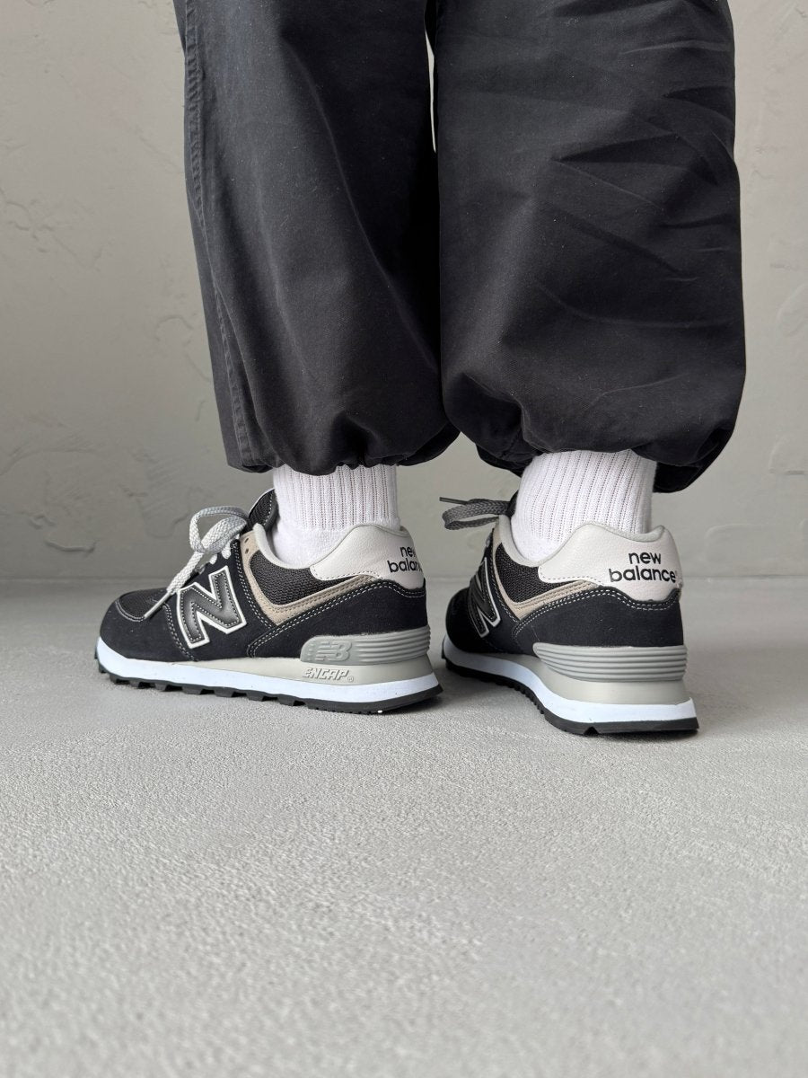 New Balance 574 Black White Grey - oceanhype - 