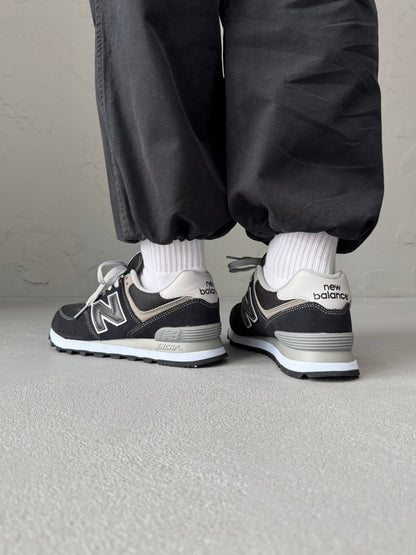 New Balance 574 Black White Grey - oceanhype - 