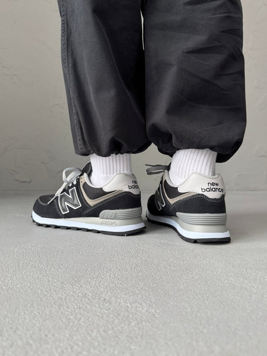 New Balance 574 Black White Grey - oceanhype - 