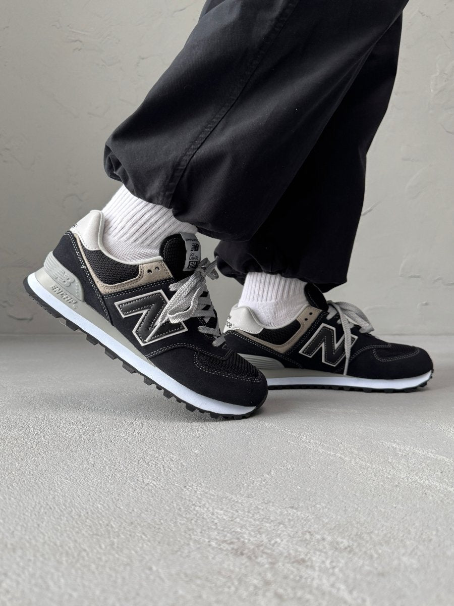 New Balance 574 Black White Grey - oceanhype - 