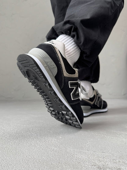 New Balance 574 Black White Grey - oceanhype - 