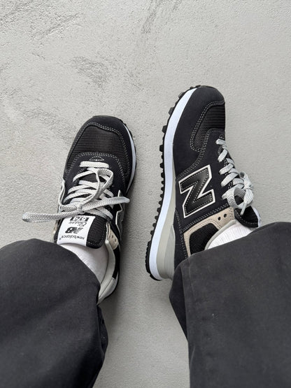 New Balance 574 Black White Grey - oceanhype - 