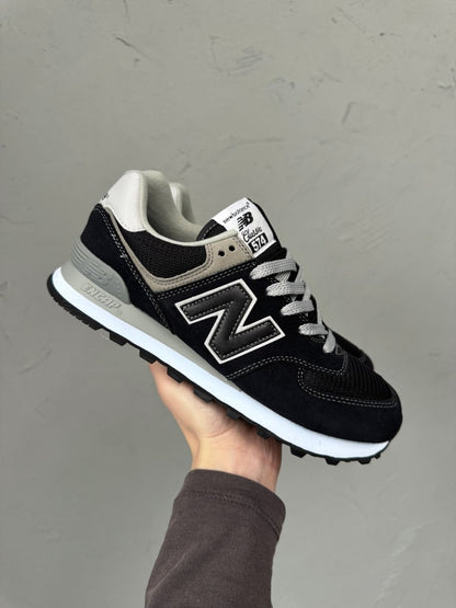 New Balance 574 Black White Grey - oceanhype - 