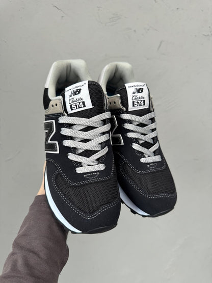 New Balance 574 Black White Grey - oceanhype - 
