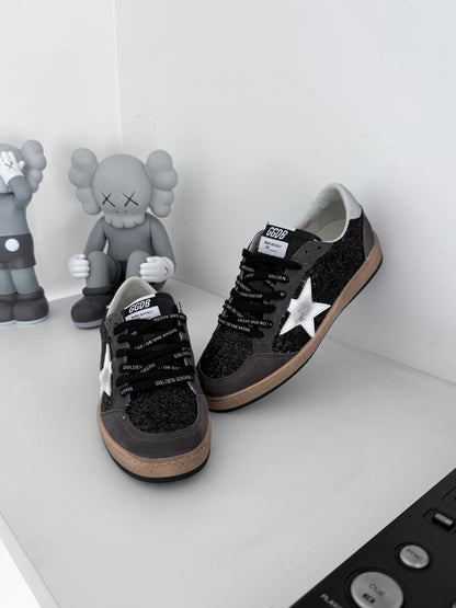 Golden Goose Ball Star in Glitter with Leather Star