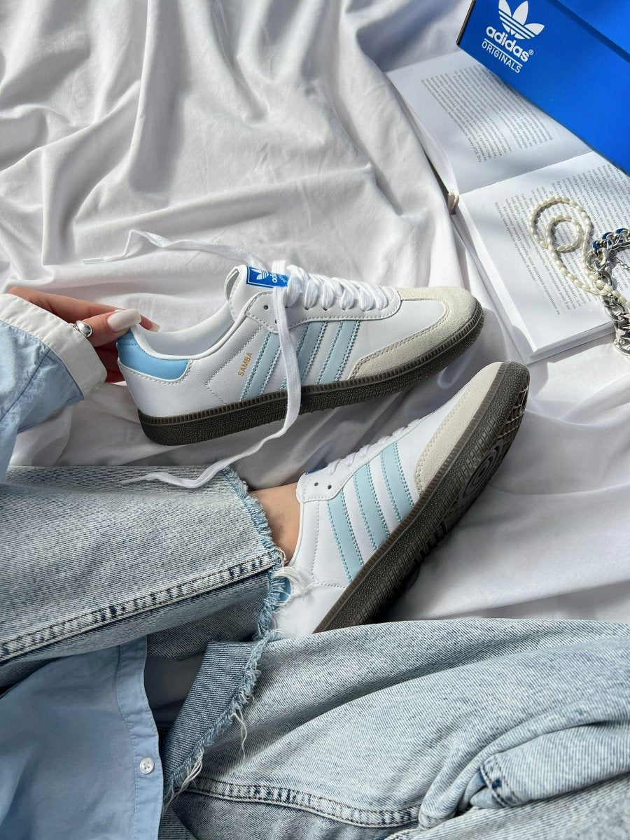 Adidas Samba White Blue - oceanhype - 